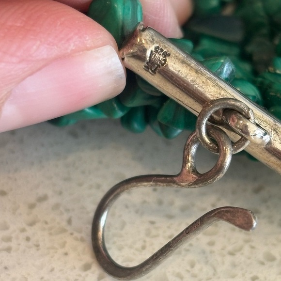 Mine Finds By Jay King 7 Strand Genuine Malachite Waterfall Necklace 310g 18-21” - Picture 6 of 9